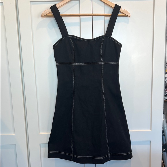 Cider Dresses & Skirts - 🍎Cider Black Mini Dress with White Stitching